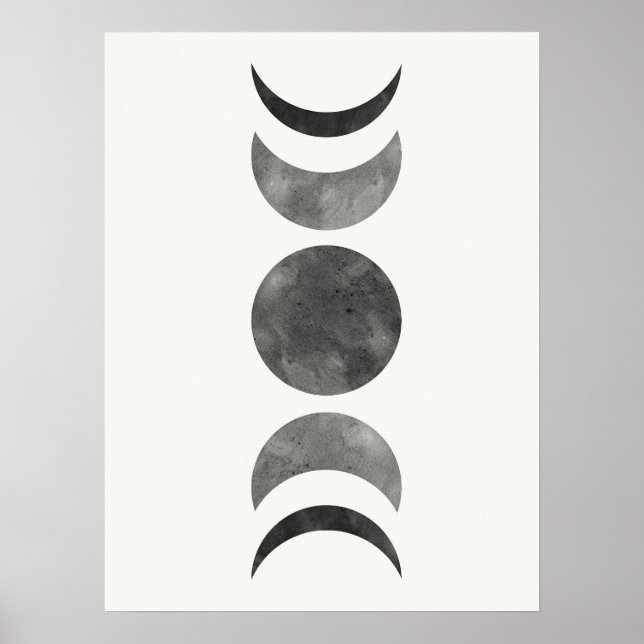 Poster Phases de lune minimalistes (Devant)