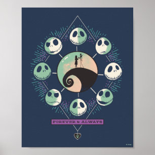 Poster Phases Jack & Sally Moon - Forever & Always