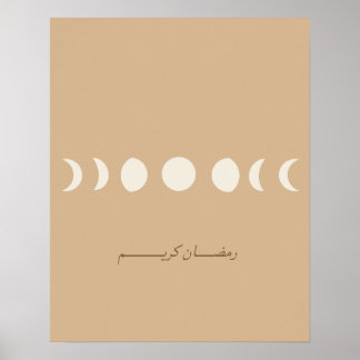 Poster Phases Ramadan Kareem Moon