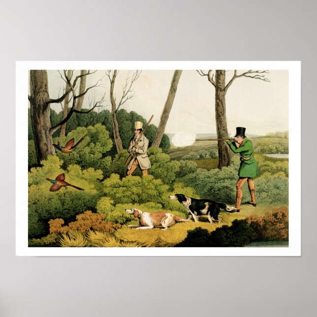 Poster 'Pheasant Shooting', pub. par Thomas McLean, 1820  (Devant)