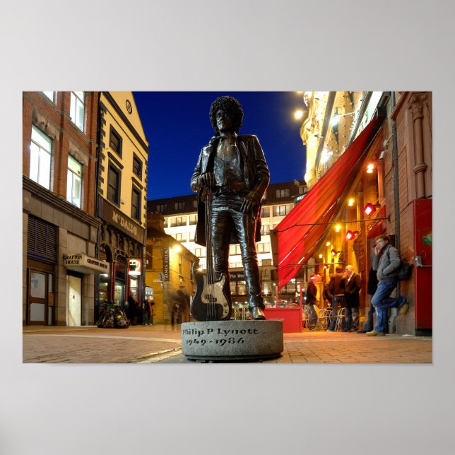 Poster Phil Lynott Sculpture/ Dublin (Devant)
