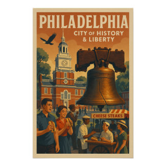 Poster Philadelphie - Cité de l'Histoire et de la Liberté