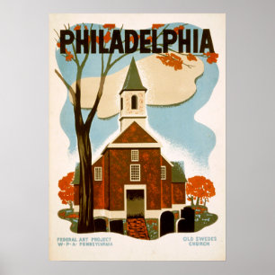 Poster Philadelphie - États-Unis