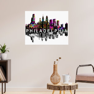 Poster Philadelphie, Pennsylvanie en graffiti