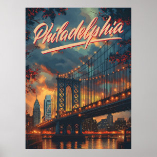 Poster Philadelphie, Pennsylvanie : Un Vintage