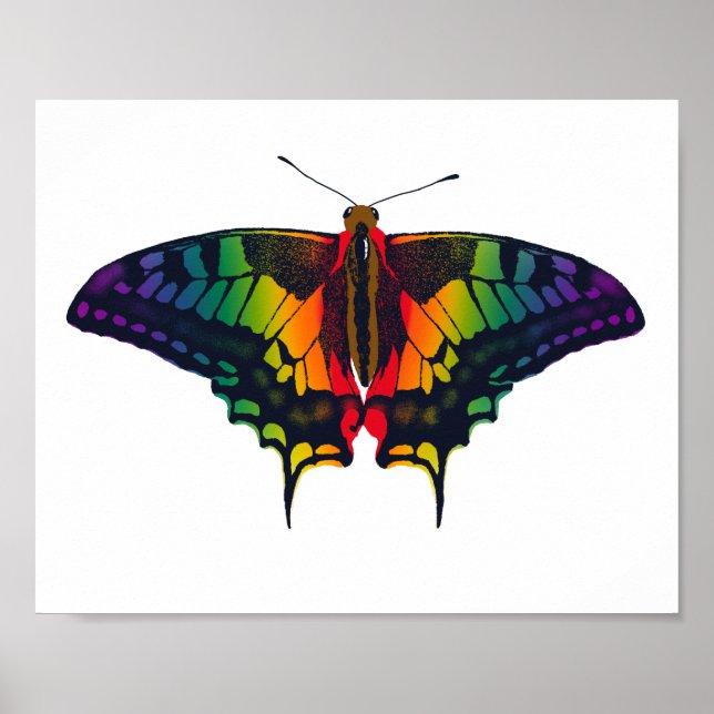Poster Philadelphie Rainbow Pride Flag Swallowtail (Devant)
