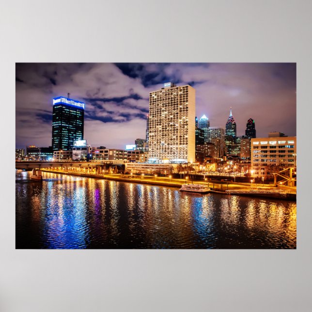 Poster Philadelphie Skyline (Devant)