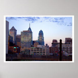 Poster Philadelphie Skyline Photo