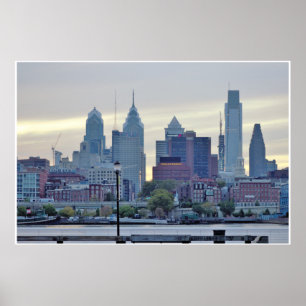 Poster Philadelphie Skyline Photo