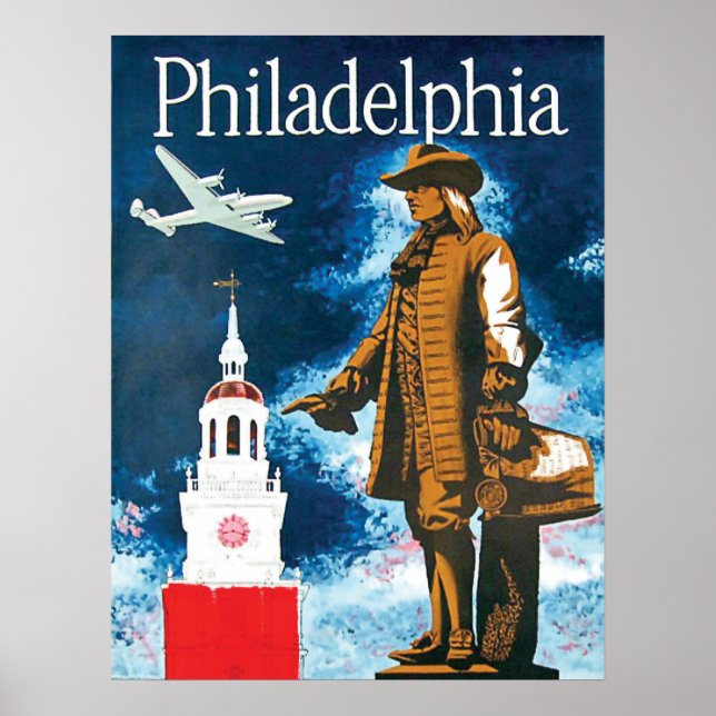 Poster Philadephia, monument et tour (Devant)
