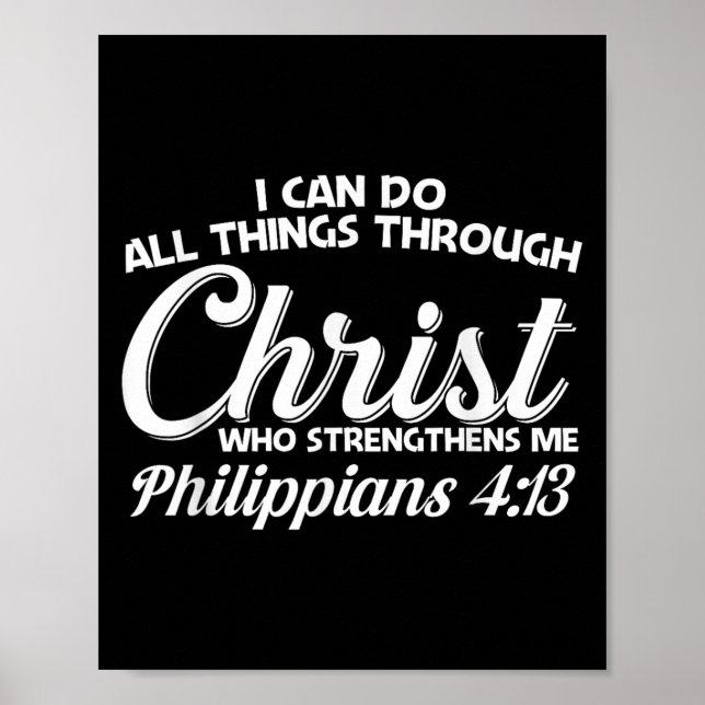Poster Philipans 4 13 I Can Do All Things Through Christ  (Devant)
