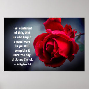 Poster Philippiens 1:6 J'ai confiance en cette Bible Vers