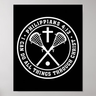 Poster Philippiens 413 Christian Lacrosse Cross Jesus Sav