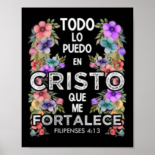 Poster Philippiens 4_13 Espagnol Bible Chrétienne Verse J
