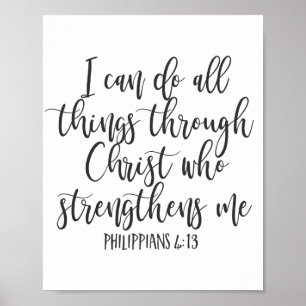 Poster Philippiens 4:13 Je peux faire toutes les choses P