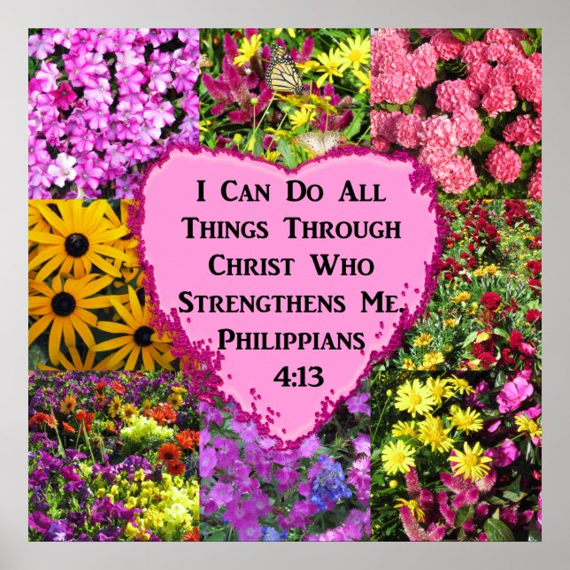 POSTER PHILIPPIENS 4:13 SCRIPTURE VERSE (Devant)