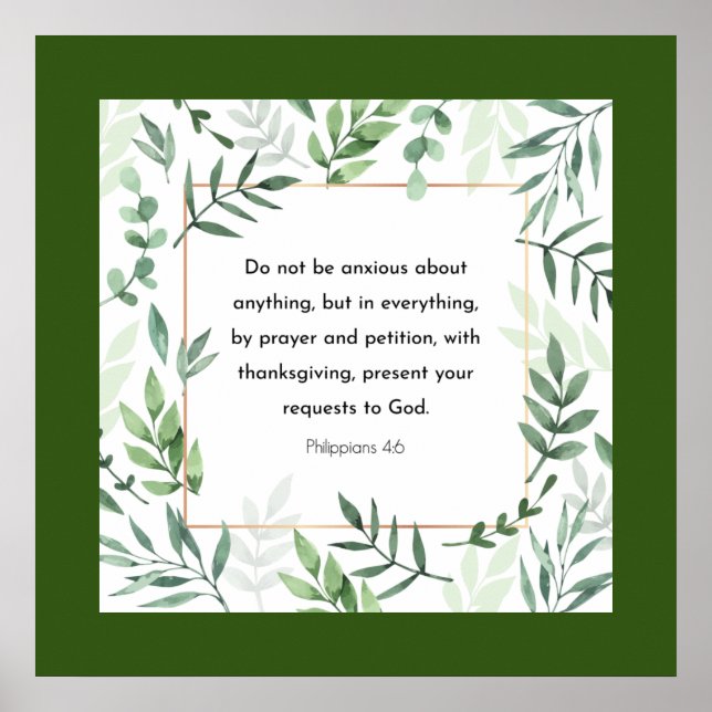 Poster Philippiens 4:6, Verse biblique, (Devant)