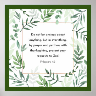 Poster Philippiens 4:6, Verset biblique,