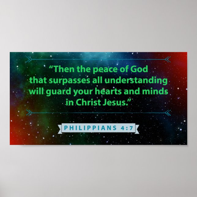 Poster Philippiens 4:7—La Paix de Dieu (Devant)