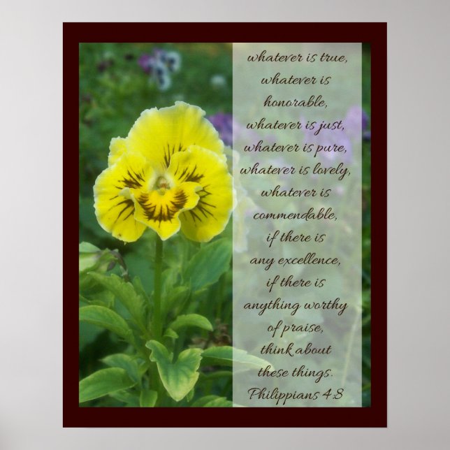 Poster Philippiens 4:8 (Devant)