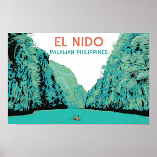 Poster Philippines, El Nido Palawan merveille de la natur