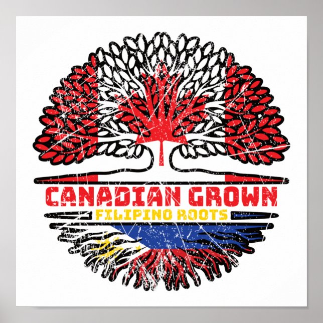Poster Philipppino Canadian Canada Tree Roots Fl (Devant)