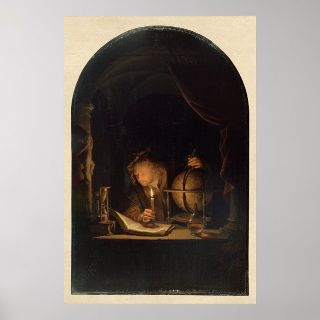 Poster Philosophe alchimiste médiéval (Devant)