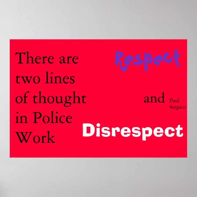 Poster philosophie de police (Devant)