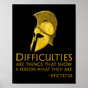 Poster Philosophie grecque motivationnelle - Citation Epi