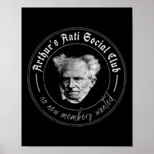 Poster Philosophie Schopenhauer Aphorismes Arthurs Anti S
