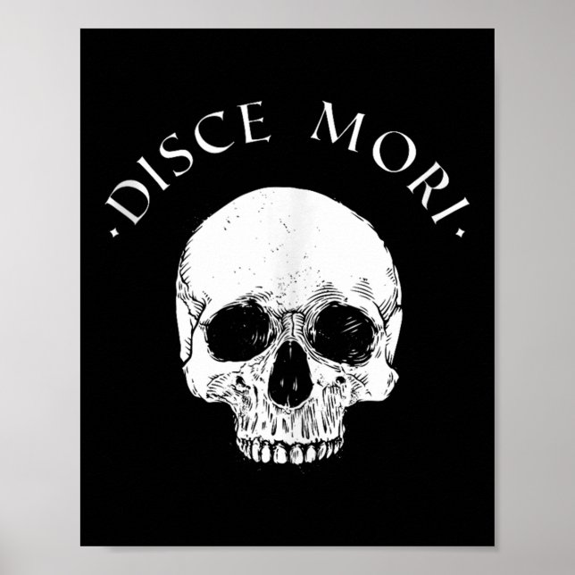 Poster Philosophie stoïque Disce Mori Citation de stoïcis (Devant)