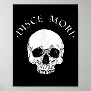 Poster Philosophie stoïque Disce Mori Citation stoïcisme 