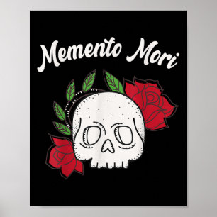 Poster Philosophie stoïque Memento Mori Amor Fati Crâne S