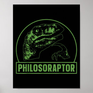 Poster Philosoraptor Funny Philosophie mème Velociraptor 