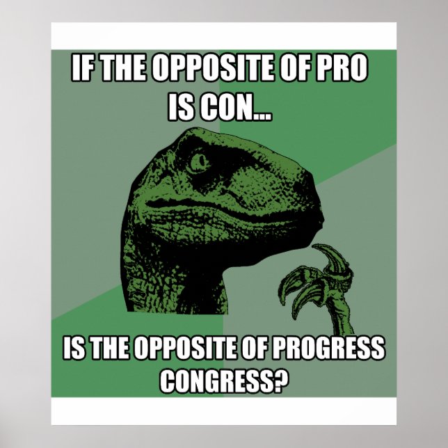 Poster Philosoraptor Progress vs Congrès (Devant)
