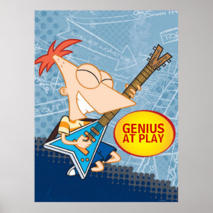 Poster Phinées sur la guitare personnalisable