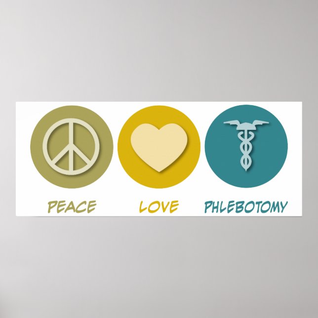 Poster Phlebotomie Peace Love (Devant)
