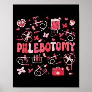 Poster Phlebotomiste Coeur Phlebotomie Infirmière Tech Ca