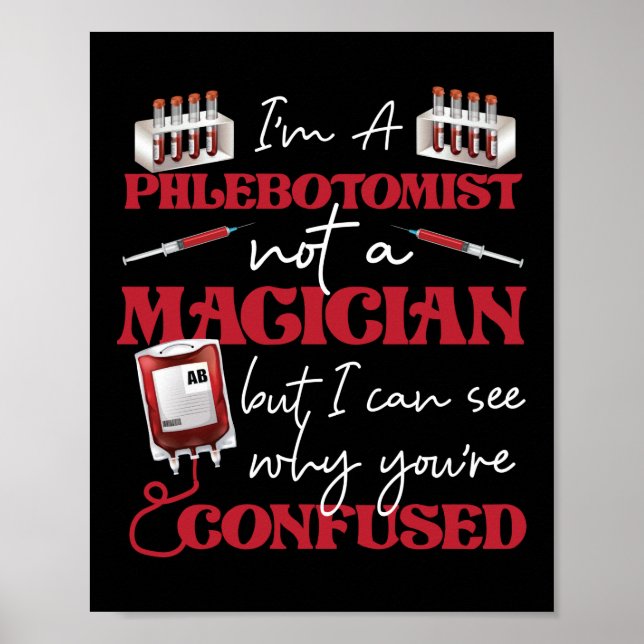 Poster Phlebotomiste Phlebotomie Je Ne Suis Pas Phlebotom (Devant)