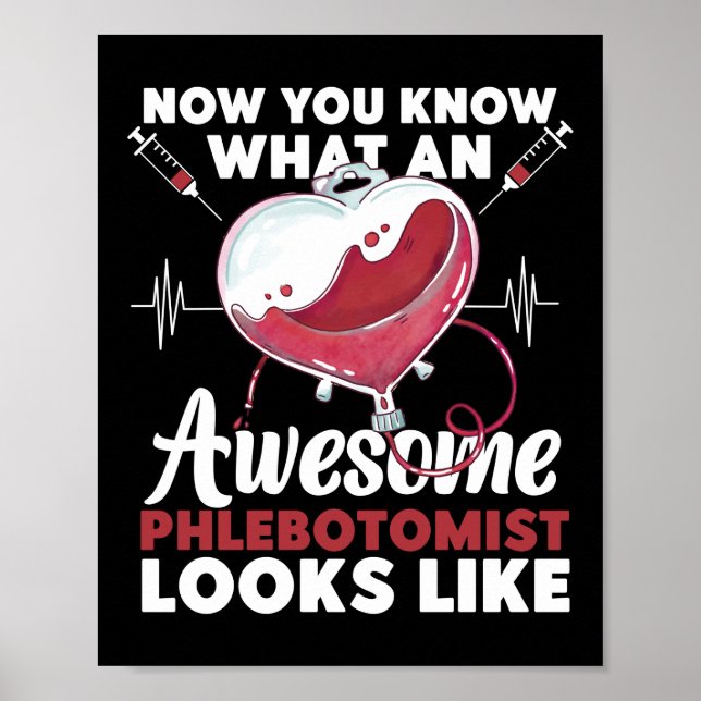 Poster Phlebotomiste Phlebotomie Maintenant Vous Savez Ce (Devant)