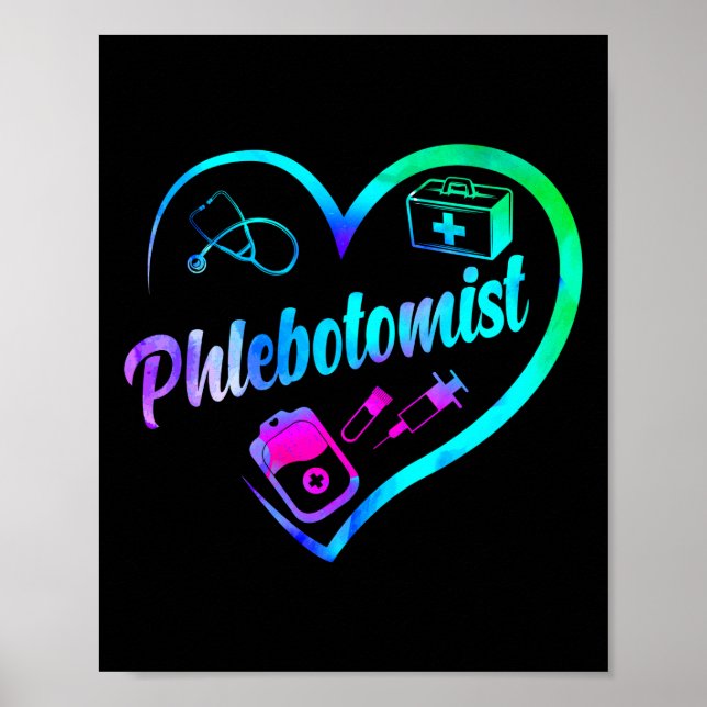 Poster Phlebotomiste Phlebotomie Phlebotomiste Coeur (Devant)