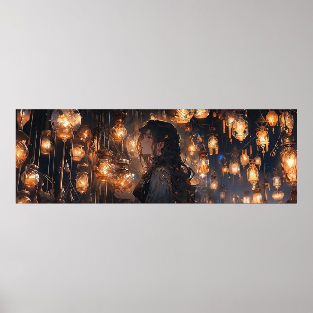 Poster Phoebe dans le Hall des Lanternes - Ultra large (Devant)