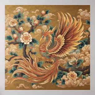 Poster Phoenix Chinois Majestueux - Art Mythique Traditio