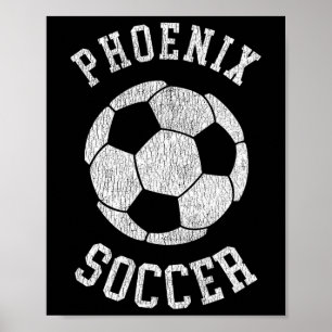 Poster Phoenix Football Rétro Détresse 90's Vintage