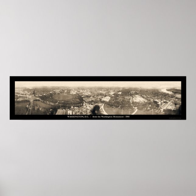 Poster Photo 1905 du monument de Washington DC (Devant)