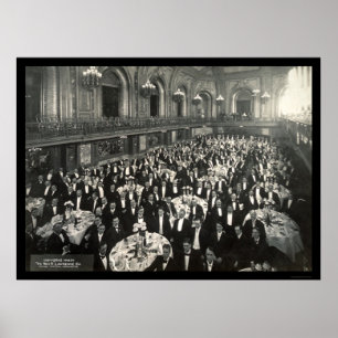 Poster Photo 1908 de Chicago de banquet