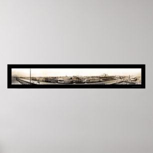 Poster Photo 1909 de bord de mer de Galveston