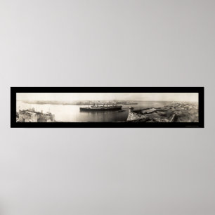 Poster Photo 1913 de bateau de La Havane, Cuba