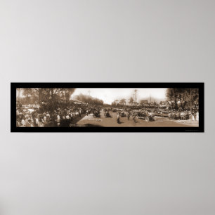 Poster Photo 1913 de speed-way de couronne