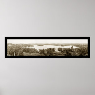 Poster Photo 1913 du Wisconsin de lac en cristal